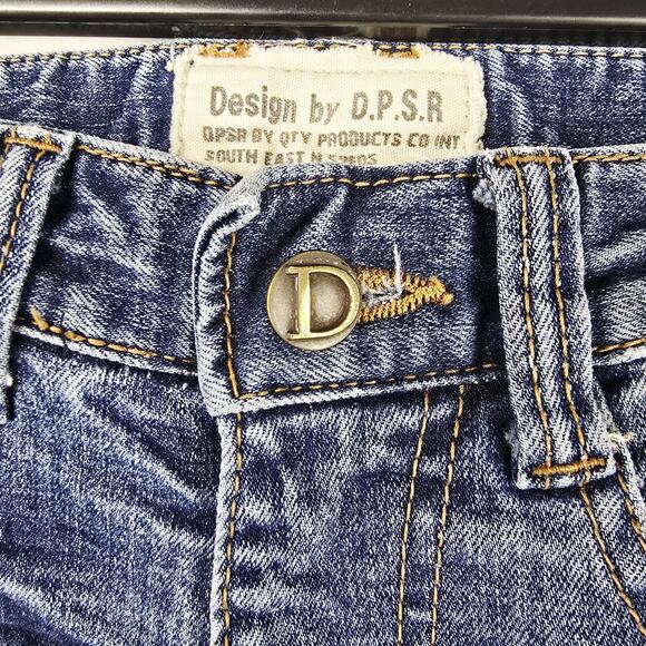 DPSR Distressed Medium Wash Ripped Skinny Straight Jeans Denim Size Small 31x32 - Picture 4 of 15